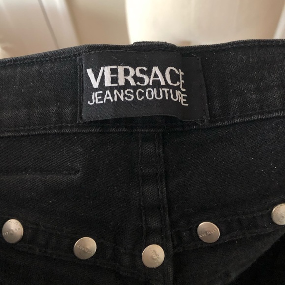 VERSACE slim fit flared jeans sz 24 - Picture 10 of 11